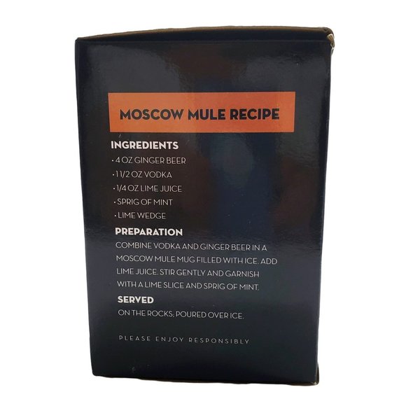 Moscow Mule Mugs Set/2 Cambridge NIB Copper Plated Stainless Steel Hammered - Picture 5 of 8